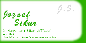 jozsef sikur business card